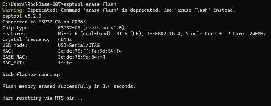 Erase Flash